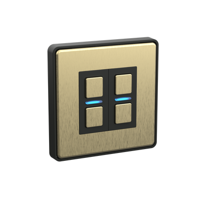 Smart Dimmer (2 Gang) - Brushed Brass