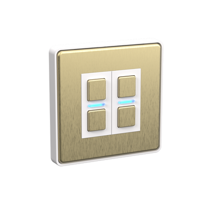 Smart Dimmer (2 Gang) - Brushed Brass