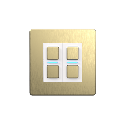 Smart Dimmer (2 Gang) - Brushed Brass