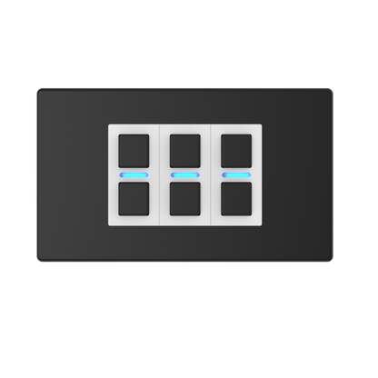 Smart Dimmer (3 Gang) - Matte Black