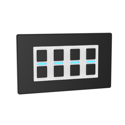 Smart Dimmer (4 Gang) - Matte Black