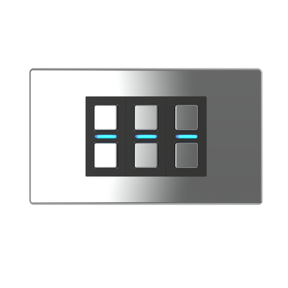 Smart Dimmer (3 Gang) - Mirror Chrome