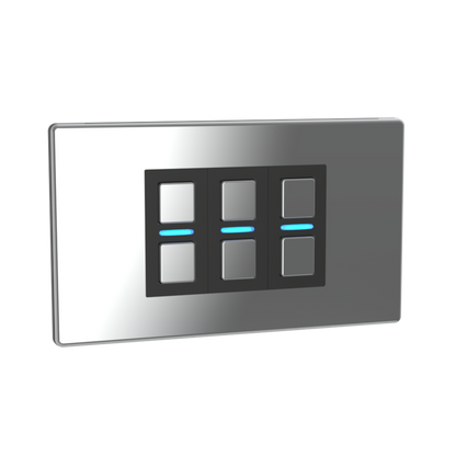 Smart Dimmer (3 Gang) - Mirror Chrome