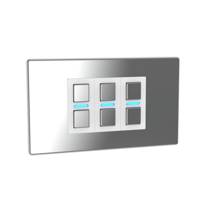 Smart Dimmer (3 Gang) - Mirror Chrome